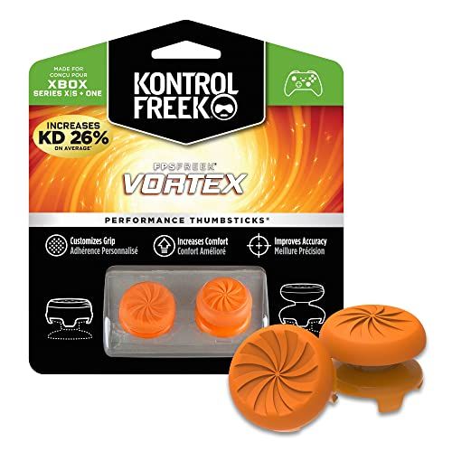 KontrolFreek Vortex forXboxOneおよびXboxSeriesXコントローラー高層凸1つ、中層凹1つオレンジ