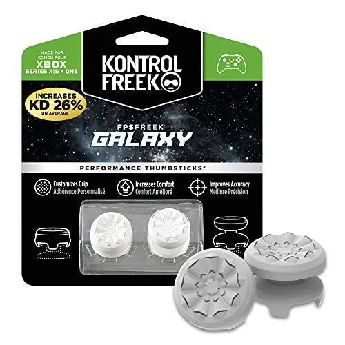 KontrolFreek Galaxy White forXboxOneおよびXboxSeriesXコントローラー高層1つ、中層1つ白