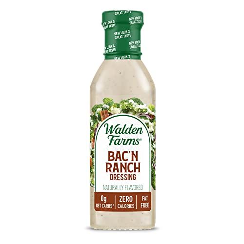 Walden Farms ベーコンランチドレッシング、12オンス。ボトル、フレッシュでおいしいサラダトッピング、無糖の低炭水化物調味料 1