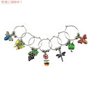 Opto Flower & Insects Wine Glass Charms, Set of 7/オプト フラワー アンド インセクト ワイングラスチャーム ...