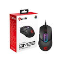 MSIクラッチGM30ゲーミングマウス、6200 DPI、20Mオムロンスイッチ RGBミスティックライト互換、PC / Mac