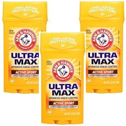 アーム＆ハンマー デオドラント Arm & Hammer ULTRAMAX Active Sport 3本セット！