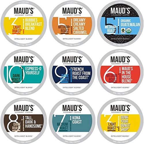 Maud's 9 フレーバー オリジナル コーヒー バラエティ パック (オリジナル 9 ブレンド) 80ct KCup 対応