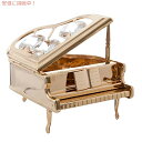 Matashi 24K金メッキ クラシック グランドピアノ 記念品 卓上飾り 本物の水晶で作った楽器置物