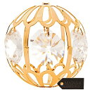 Matashi 24K ゴールドメッキ クリスタル スタッズ ゴールド クリスマス 1.5インチ ボール ハンギング オーナメント