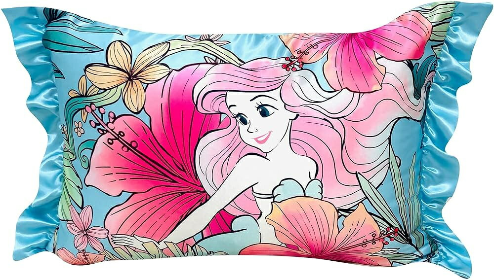 樂天商城 - アリエル 枕カバー フリル付き 43×63cm ポスト投函お届け 送料無料 日本全国配達 他商品と同梱不可 ラッピング不可 まくらカバー ディズニー キャラクター プリンセス リトルマーメイド 人魚姫 ポスト投函 モリシタ