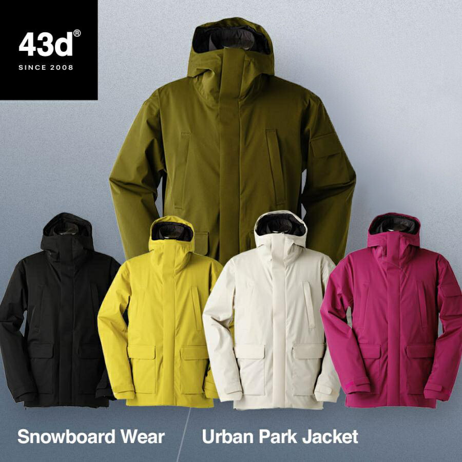 43DEGREES メンズ スノーボードウェア ジャケット Urban Park Jacket スキーウェア スノボウェア スノーボード スキー スノボ スノボー ウェア ウエア 大きい レディース ユニセックス 43d