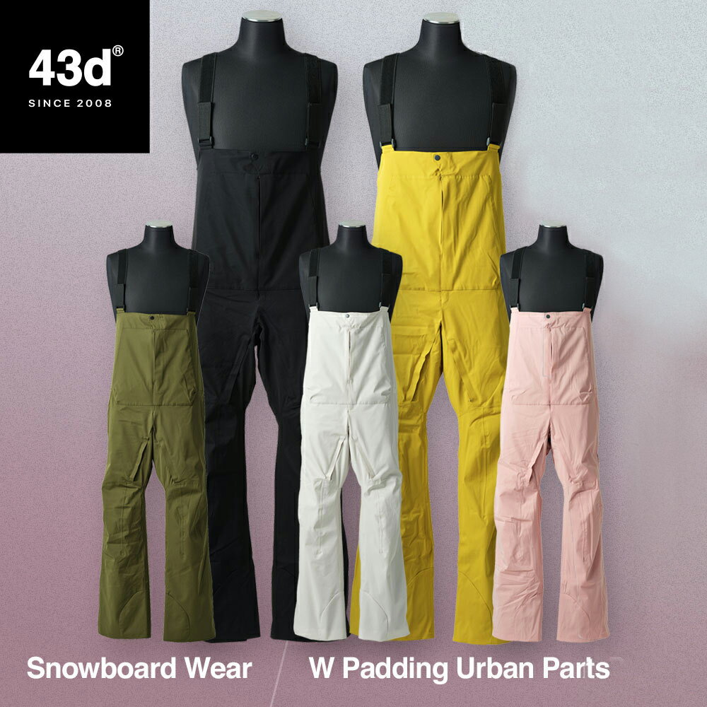 43DEGREES レディース スノーボードウェア ビブパンツ W Padding Urban Park Pants スキーウェア スノボウェア スノ…