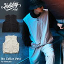 【12時迄の注文で即日無料発送※平日限】オールシーズン用 ノーカラーベスト メンズ レディース ユニセックス ジャケット インナーベスト 重ね着 アウトドア ゴ...