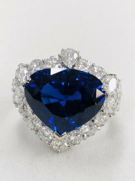 【GIA鑑別書】スリランカ産 15ct ロイヤルブルー サファイア 4.1ct ダイヤモンド Pt900 リング プラチナ リング 指輪 // 【コンビニ受取対応商品】
