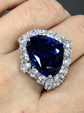 【GIA鑑別書】スリランカ産 15ct ロイヤルブルー サファイア 4.1ct ダイヤモンド Pt900 リング プラチナ リング 指輪 // 【コンビニ受取対応商品】