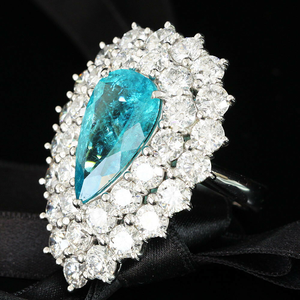 �ѥ饤�Хȥ�ޥ�� ��� �֥饸�뻺 �ͥ���֥롼 7.36ct GIA ���̽��� ŷ�� �ѥ饤�� �ȥ�ޥ�� �ץ���� Pt900 ���� 10�������� ����̵��