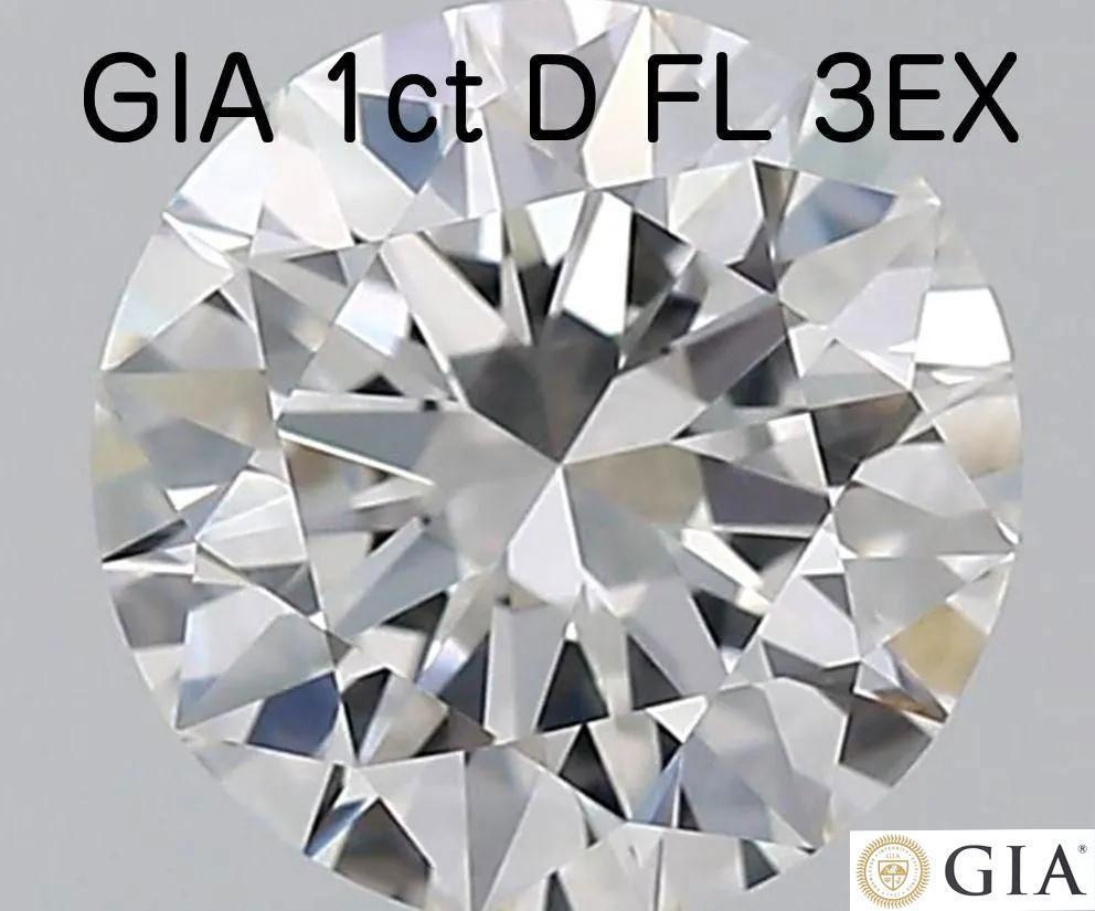 【 GIA 鑑定書付】国内最安値保証 1ct D FL 3EX 天然 ダイヤモンド ルース ラウンド 送料無料