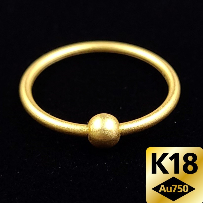 K18 YG 18金 イエローゴールド つや消し リング 指輪