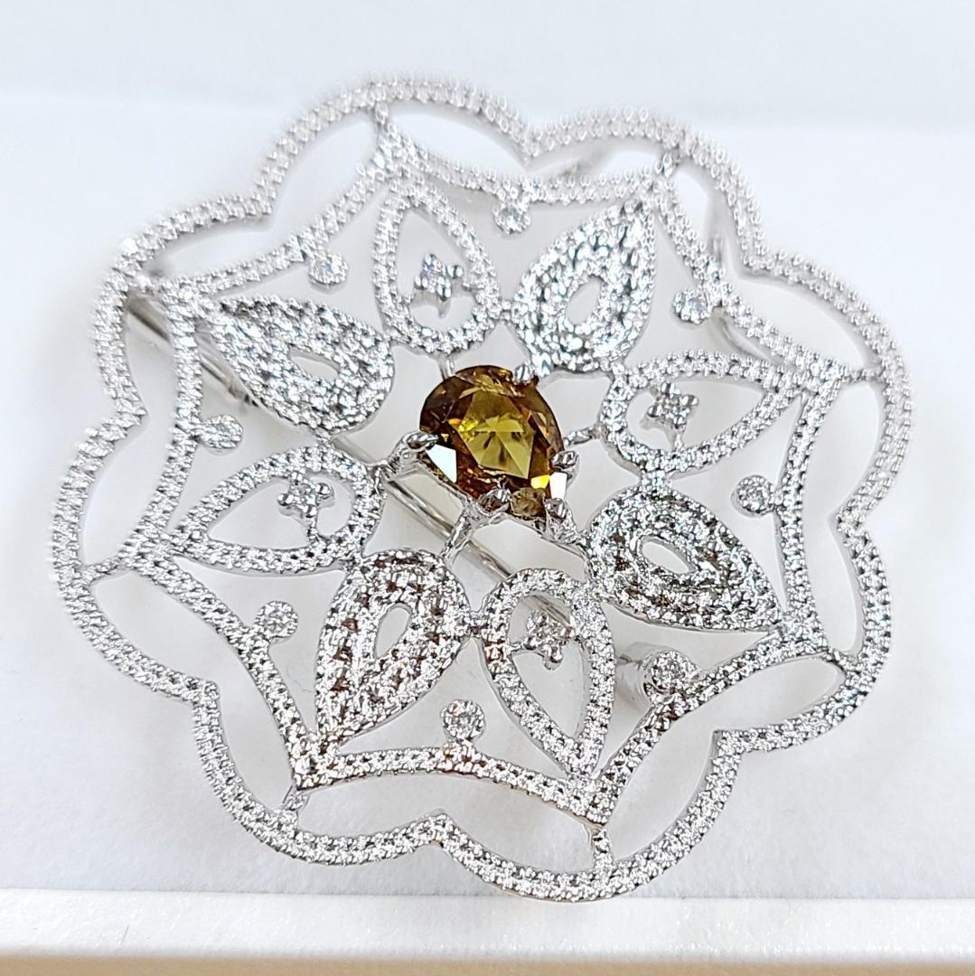 ������ Fancy deep orange ���������å� ��������� �֥����� K18 WG ���̽��� 18�� �ۥ磻�ȥ������ 4��������