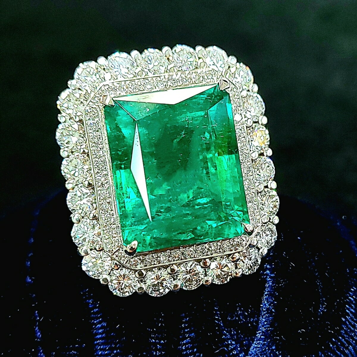 ���� �ǹ��ʼ� 20.32ct ������ӥ��� �Υ󥪥��� ������� �ץ���� ��� Pt900 ���� 5��������