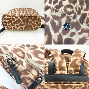 Kate Spade (ケイトスペード) レオパード柄リュック カラー:ブラウン【中古】【132 レディーストップス】【鈴鹿 併売品】【132-210630-06OS】