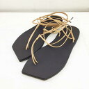 AURALEE (オーラリー) A21SS04FT LEATHER LACE-UP SANDALS  FOOT THE COACHER レースアップサンダル フットザコーチャー サイズ：6.5(約24.5cm) アウトソール：26cm ブラック・ベージュ