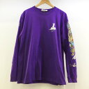 LEFT ALONE(レフトアローン) 転写プリント L/S TEE サイズ：XL カラー：パープル【中古】【126 ストリート】【鈴鹿 併売品】【126-211203-02OS】