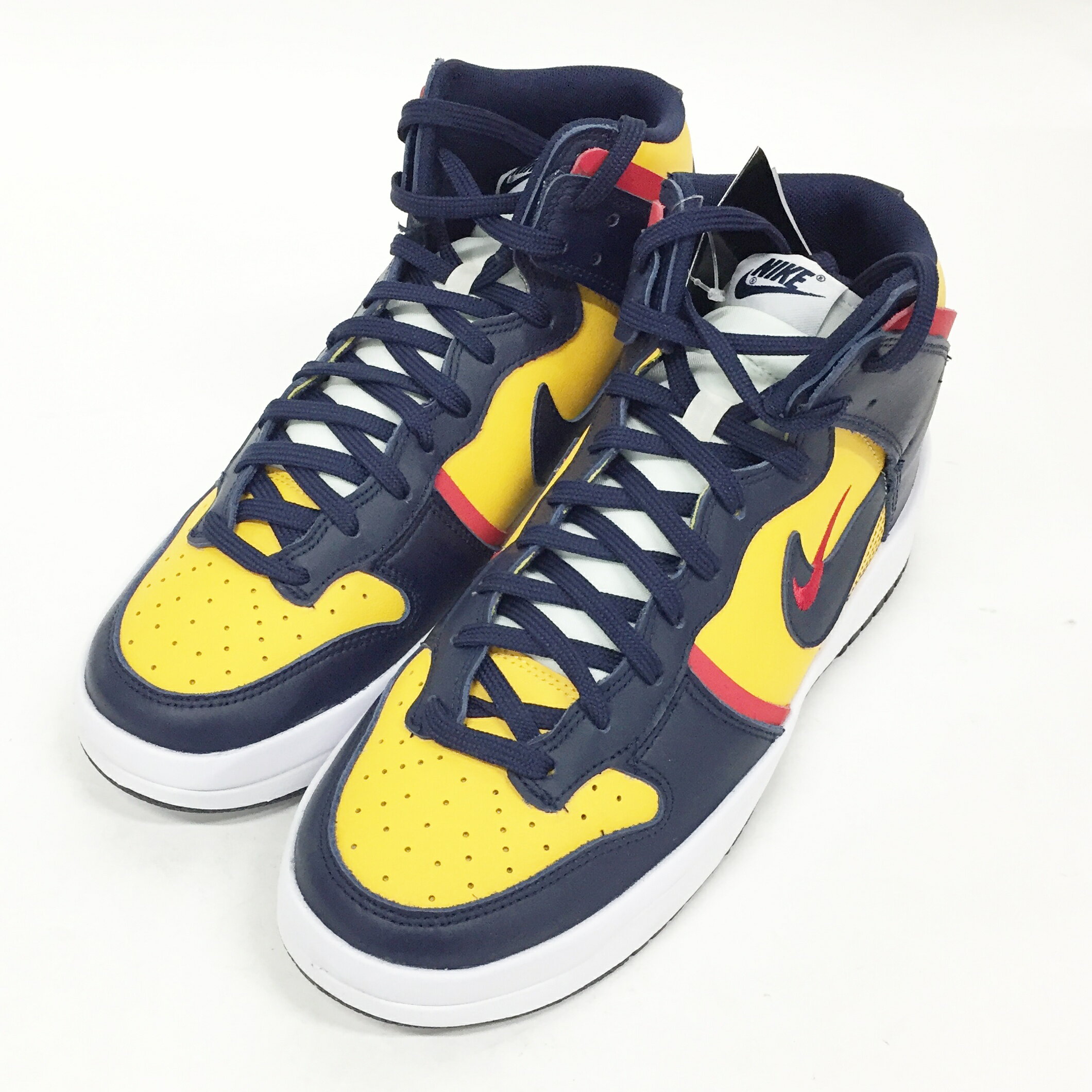 NIKE(ナイキ) WMNS DUNK HIGH UP ウィメンズ ダンク ハイ アップ DH3718-701 サイズ：ウィメンズ 11.5(28.5cm) カラー：ネイビー イエロー レッド【中古】【139 スニーカー】【鈴鹿 併売品】【139-240510-09OS】