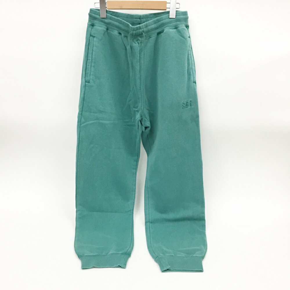 WIND AND SEA(ウィンダンシー) pigment-dye Hoodie SWEAT PANTS スウェットパンツ WDS-10TH-PT-05 サイズ:M カラー:グリーン【中古】【126 ストリート】【鈴鹿 併売品】【126-240705-09OS】