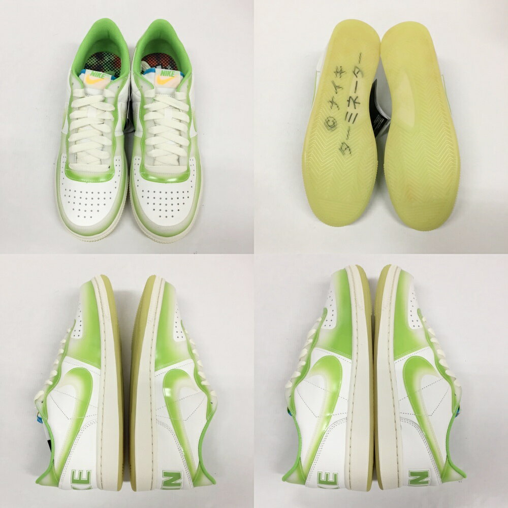 NIKE(ナイキ) TERMINATOR LOW PRM ターミネーター ロー プレミアム FN7651-133 ソフビ付き サイズ：9.5(27.5cm) カラー：グリーン・ホワイト【中古】【139 スニーカー】【鈴鹿 併売品】【139-241223-03OS】