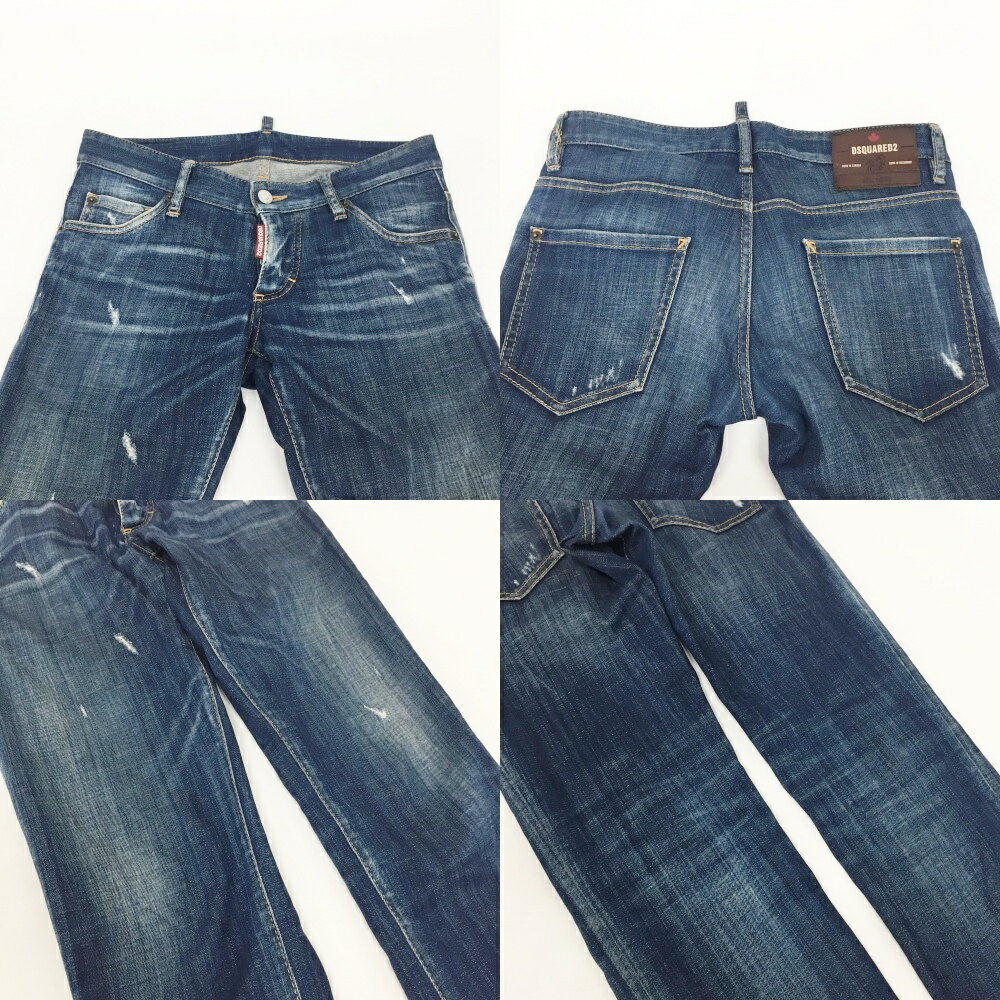 DSQUARED2(ディースクエアード)CROTCH PACKO JEAN デニムパンツサイズ：42カラー：ブルー【中古】【122 インポート】【鈴鹿 併売】【122-250415-02OS】