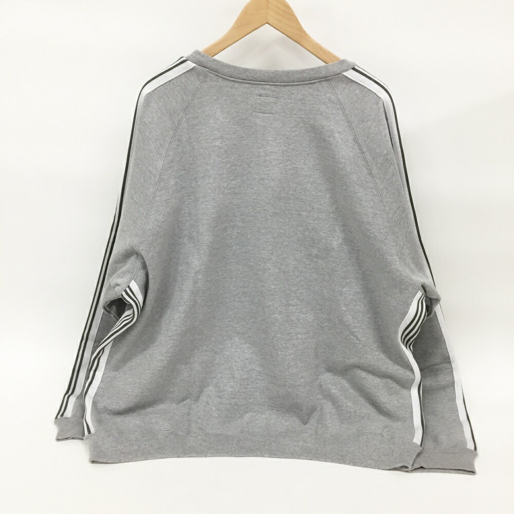 BREATH×NEEDLES(ブレス×ニードルズ)Track Crew Neck Sweat Shirt トラック クルーネック シャツ スウェットサイズ：XLカラー：グレー【中古】【125 DM】【鈴鹿 併売】【125-250501-04OS】