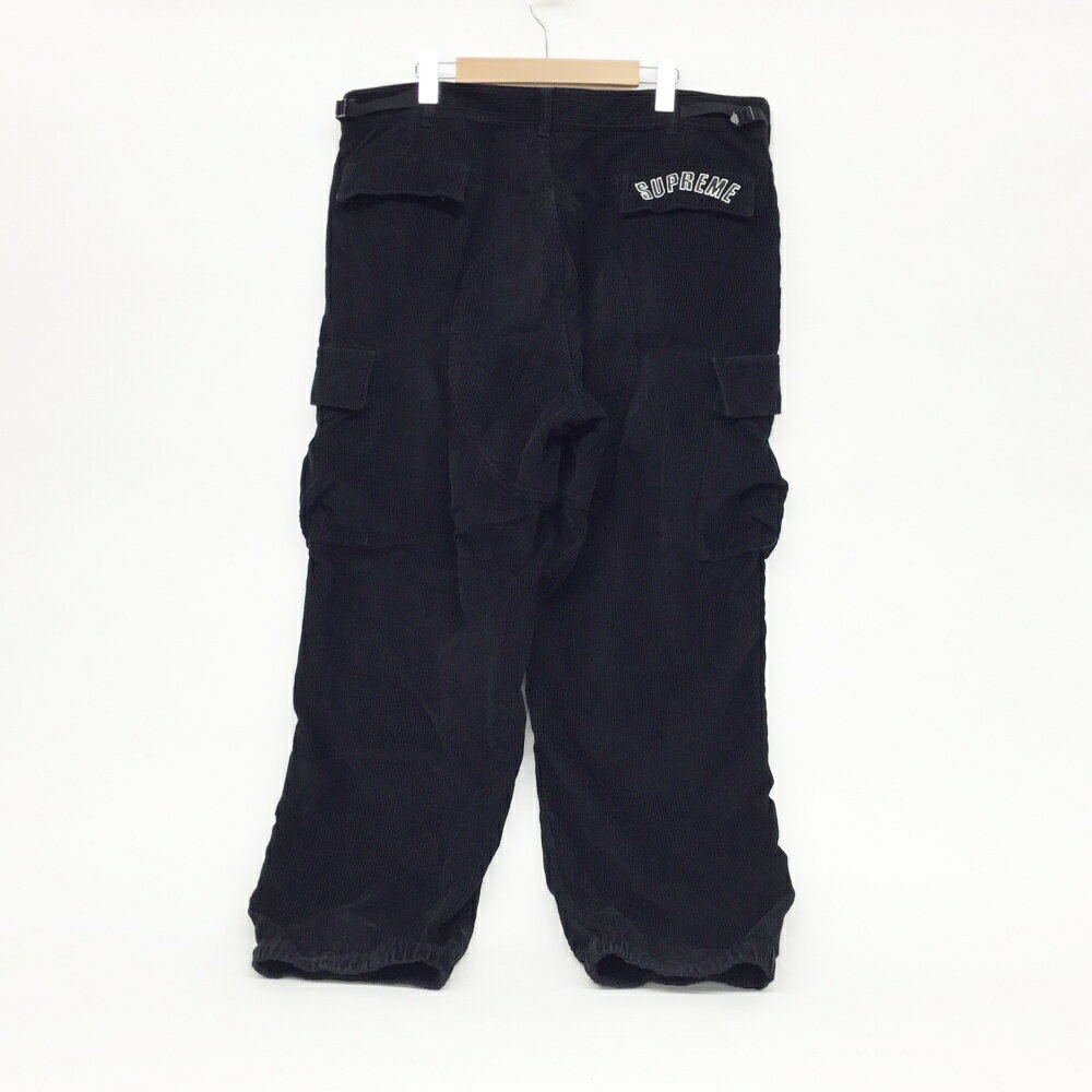 Supreme×NIKE(シュプリーム×ナイキ)Arc Corduroy Cargo Pant アーチロゴ刺繍コーデュロイカーゴパンツDM1779-010サイズ：XLカラー：ブラック【中古】【126 ストリート】【鈴鹿 併売】【126-250729-11OS】