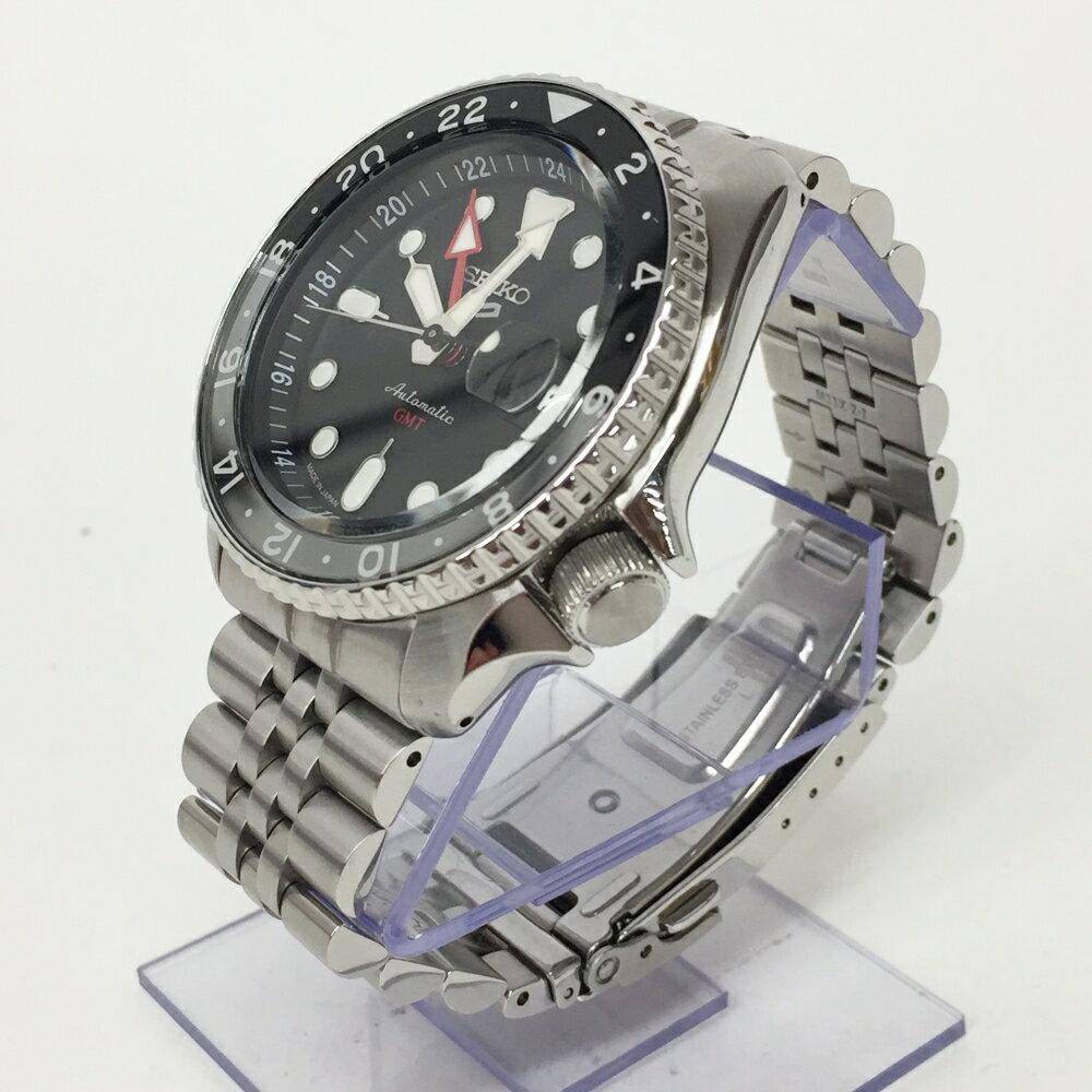 SEIKO(セイコー)5スポーツ GMT 自動巻き 腕時計 4R34-00A0サイズ:カラー:シルバー【中古】【141 時計】【鈴鹿 併売】【141-250825-01OS】
