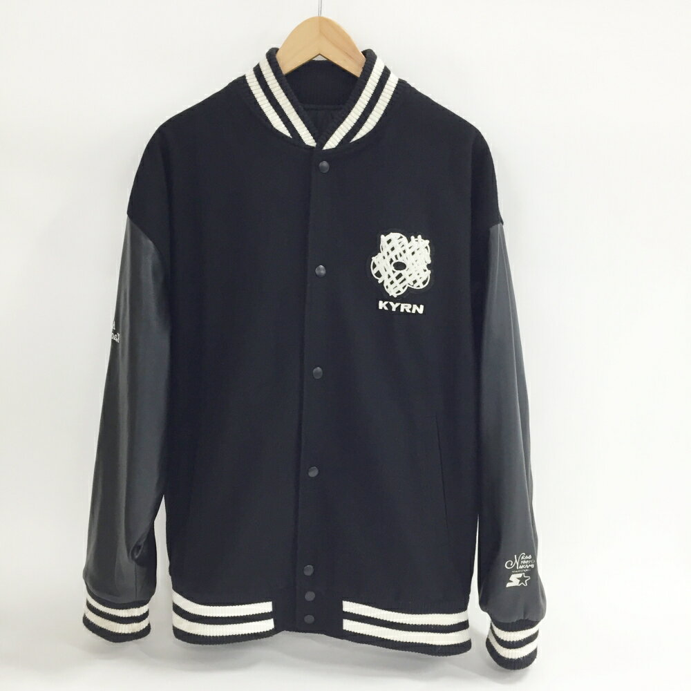 STARTER×Kaonaka KYRN kaoyorinakami(スターター×カオヨリナカミ)スタジャン スタジアムジャケット S51540DZ サイズ：Lカラー：ブラック【中古】【126 ストリート】【鈴鹿 併売】【126-251113-02OS】