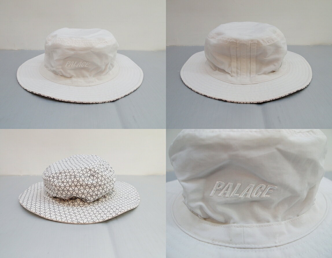 Palace×adidas (パレス×アディダス) BUCKET HAT リバーシブルバケットハット カラー：ホワイト【中古】【その他帽子】【鈴鹿 併売品】【136-180312-03OS】