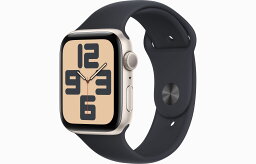 Apple Watch SE 第2世代 GPS 44mm MNLA3J/A スターライトアルミニウムケース/ミッドナイトスポーツバンド 【中古】【105 iPhone/スマホ/スマートウォッチ】【鈴鹿 併売品】【105-230924-08CS】