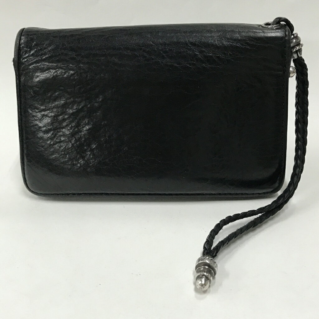 Chrome Hearts(クロムハーツ)2ジップ　ウォレット　2つ折り財布 レザー サイズ： カラー：BLACK【中古】【138 財布】【鈴鹿 併売品】【138-220427-03NS】