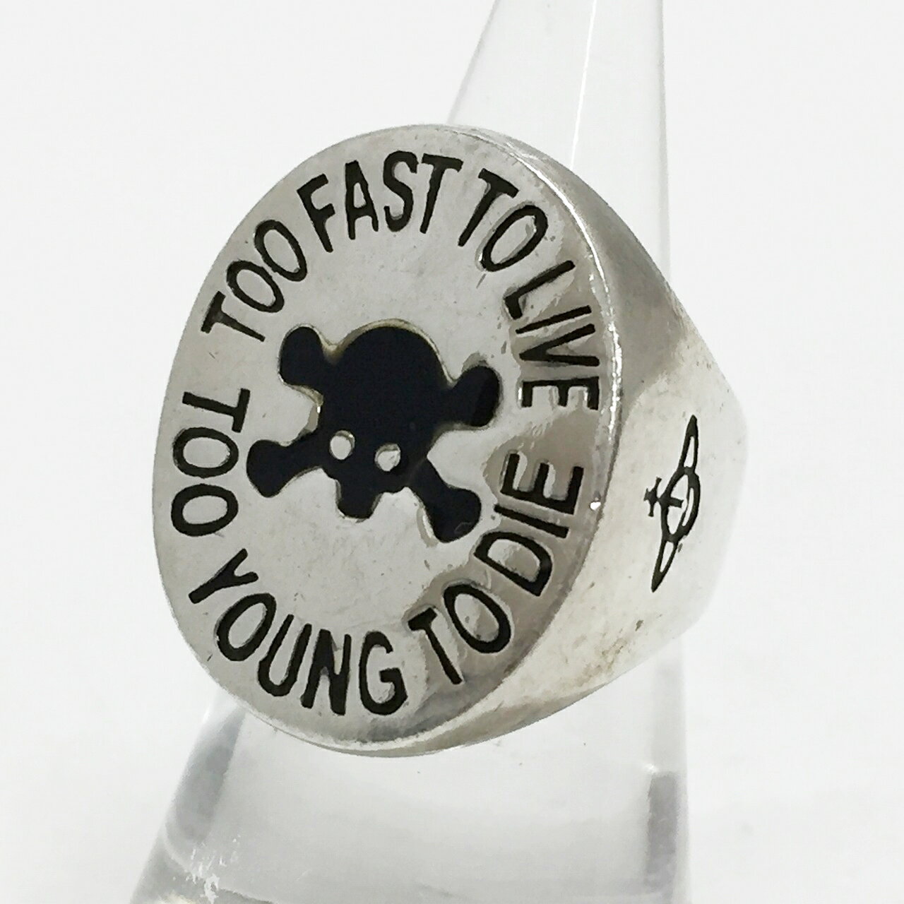 Vivienne Westwood ヴィヴィアンウエストウッドToo Fast To Live Oval Ringサイズ：11カラー：シルバー【中古】【144 ブランドアクセ】【鈴鹿 併売】【144-230327-02BS】