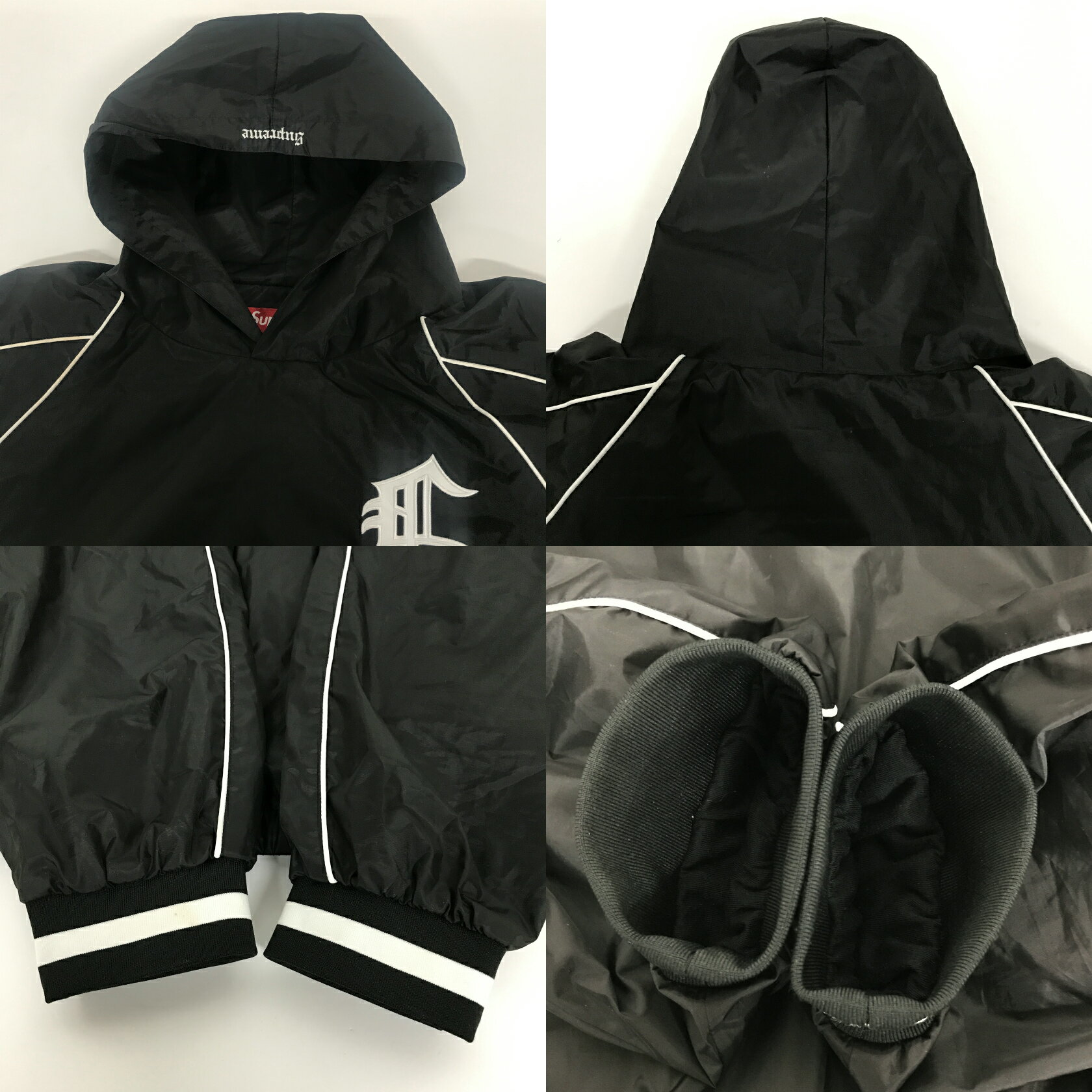 Supreme（シュプリーム）Hooded Warm Up Pulloverサイズ：Mカラー：ブラック【中古】【126 ストリート】【鈴鹿 併売】【126-240306-02NS】