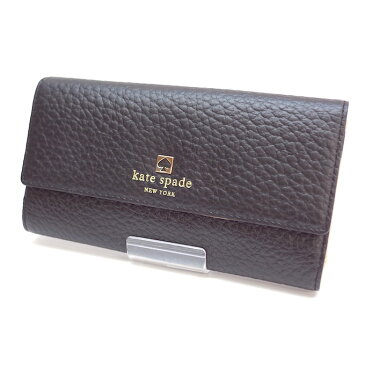 kate spade sandra southport avenue ケイトスペード 長財布 三つ折り ブラック/ベージュ【中古】【財布】【四日市 併売品】【138-190621-06eH】