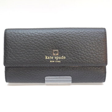 kate spade sandra southport avenue ケイトスペード 長財布 三つ折り ブラック/ベージュ【中古】【財布】【四日市 併売品】【138-190621-06eH】