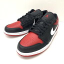 NIKE AIR JORDAN 1 LOW BRED ナイキ エア ジョーダン 1 ロー ブレッド 553558-066/29cm/ジムレッド ブラック【中古】【139 スニーカー】【四日市 併売品】【139-230802-04KH】