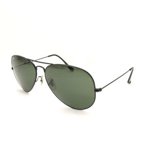 Ray-Ban AVIATOR LARGE METAL II RB3026 L2821 62mm ブラック/グリーンクラシックG-15 レイバン アビエーター メタル ツーブリッジ ブラック　ティアドロップ 【中古】【142 サングラス】【四日市 併売品】【142-250627-06OH】