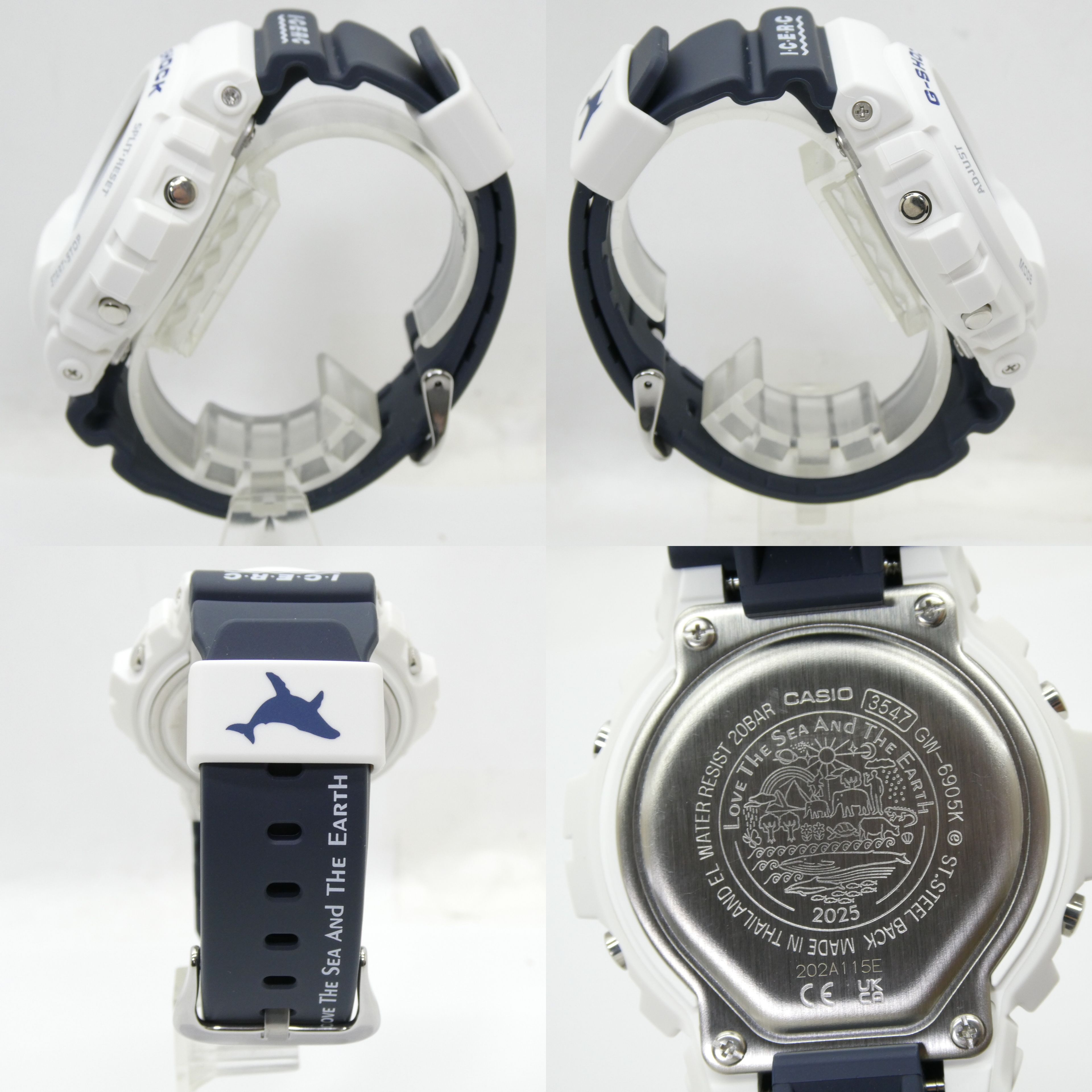 CASIO　カシオ　G-SHOCK Gショック 　Love The Sea And The Earth GW-6905K-7AJR 6900系 電波ソーラー　2025 イルカ・クジラ　イルクジ ザトウクジラ 【中古】【141 時計】【四日市 併売品】【141-250905-02OH】