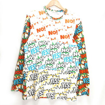COMME des GARCONS SHIRT(コムデギャルソン シャツ) COMIC PRINT L/S TEE コミック プリント 長袖Tシャツ ホワイト サイズ:X【中古】【125 DM】【四日市 併売品】【125-191212-02YH】