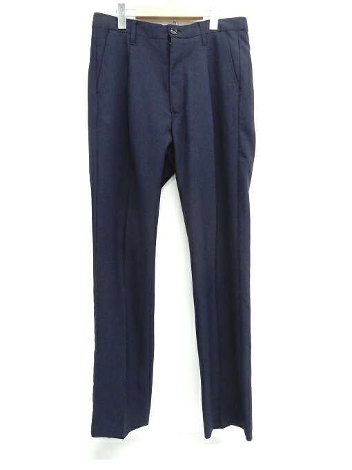 Name.（ネーム） 17SS STRAIGHT POLYESTER TROUSERS ストレート ポリエステル トラウザー パンツ ネイビー サイズ：不明【中古】【125 DM】【四日市 併売品】【125-200517-11YH】