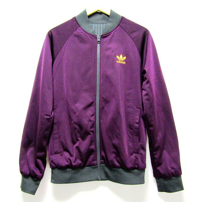 adidas Originals　REVERSIBLE TRACK TOP アディダスオリジナルス　リバーシブル トラックトップ DU0980　ブラック/パープル　サイズ：L【中古】【ストリート】【四日市 併売品】【126-211029-08USH】