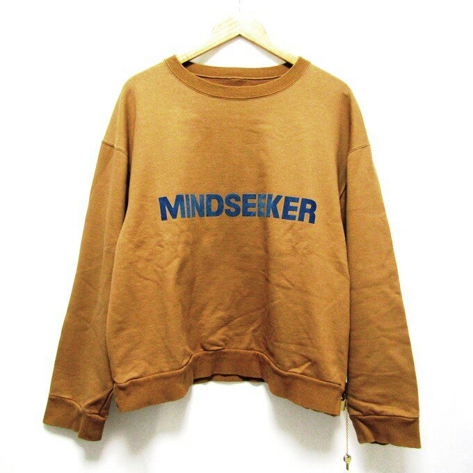 mindseeker　RELAXFIT EMBROIDERY LOGO PULLOVER SWEATSHIRTS マインドシーカー　リラックフィットエンブロイダリーロゴ プルオーバースウェットMS-202-011　ベージュ　サイズ：46（S相当）