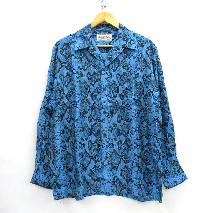 WACKO MARIA　HAWAIIAN SHIRT L/S TYPE 3 ワコマリア　ハワイアンシャツ ロングスリーブ タイプ3 21FW-WMS-HI03　ブルー/総柄　サイズ：M【中古】【127 ルード】【四日市 併売品】【127-220109-04USH】のサムネイル