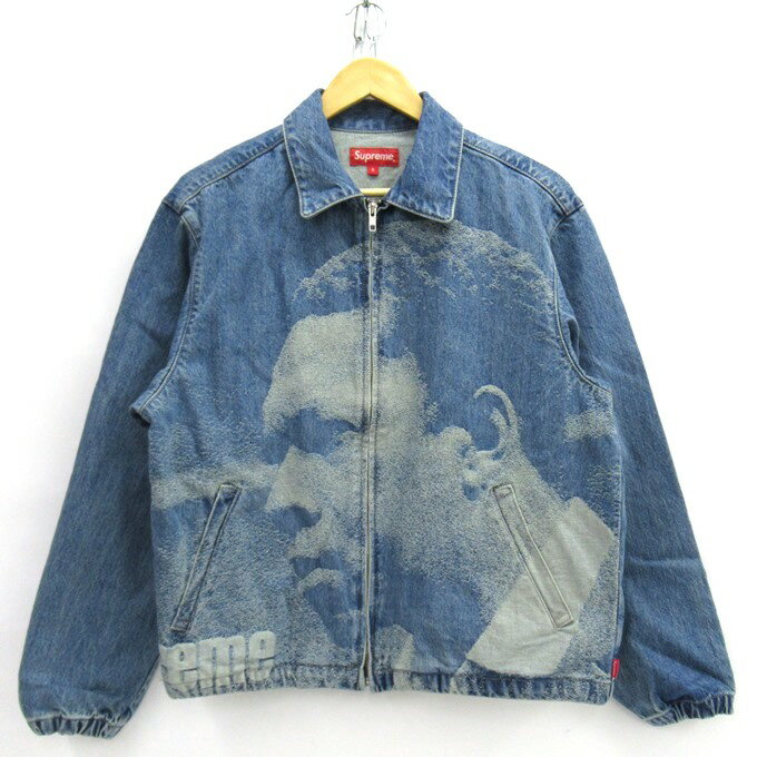 SUPREME 21AW John Coltrane A Love Supreme Denim Harrington シュプリーム　ジョン・コルトレーン ア ラブ シュプリーム デニム ハリントン / デニムジャケット ブルー　サイズ：S【中古】【126 ストリート】【四日市 併売品】【126-220304-09USH】