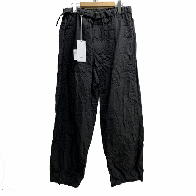 Graphpaper　WRINKLED BAKER PANTS グラフペーパー　リンクルド ベイカーパンツ / しわ加工 GM211-40088　チャコールグレー　サイズ：1（S～M相当）【中古】【125 DM】【四日市 併売品】【125-220708-02USH】