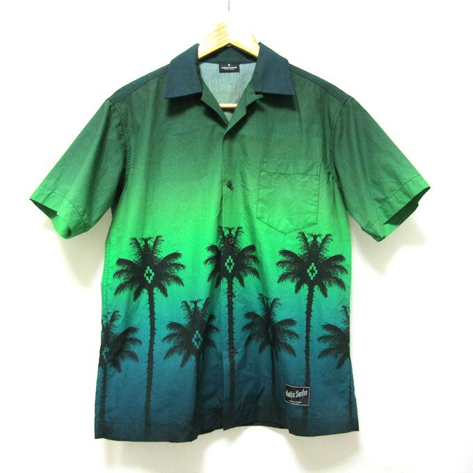 MARCELO BURLON　GREEN PALM SHIRT マルセロ バーロン　グリーン パーム シャツ CMGA035S18689037　グリーン　サイズ：XS