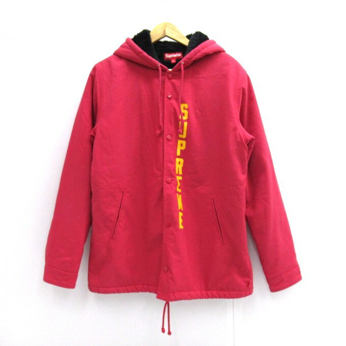 SUPREME×THRASHER 11AW Hooded Coaches Jacket シュプリーム×スラッシャー フーデッド コーチジャケット レッド サイズ：M【中古】【126 ストリート】【四日市 併売品】【126-231007-07USH】